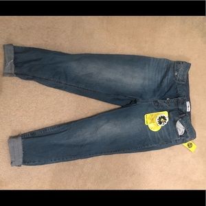 Black daisy denim jeans